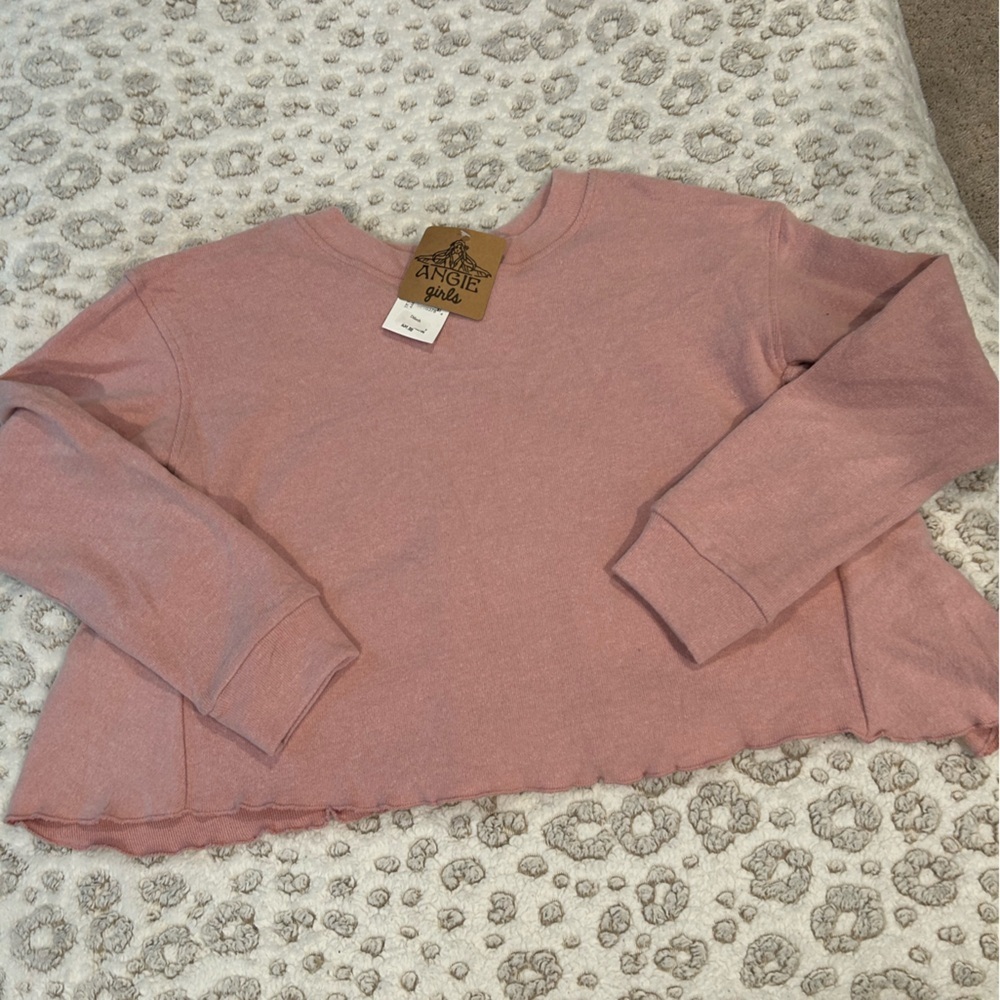 NWT Angie Girls Size Large Kids oversized Sweater